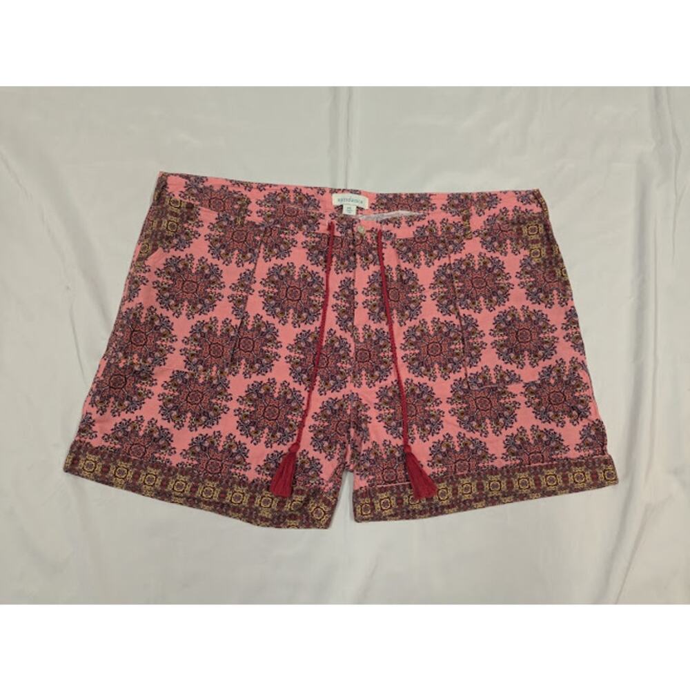 Sundance Kalini Shorts Womens Size XXL Linen Blend Pockets Pink Summer Boho